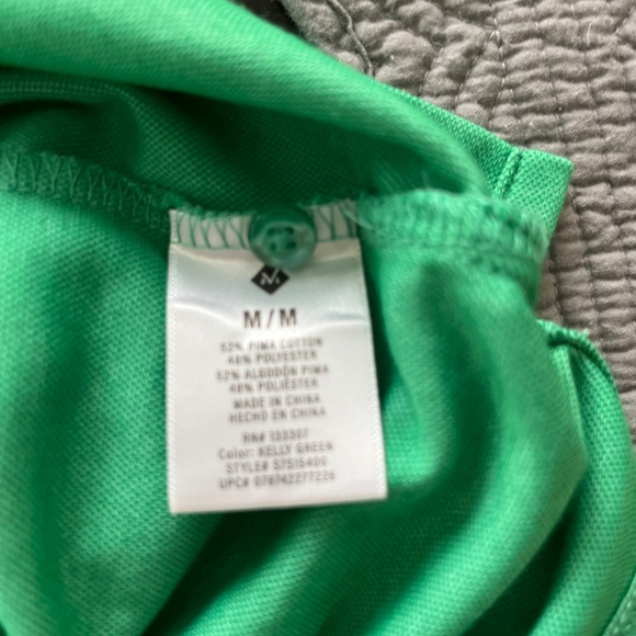 Members Mark Collared Short Sleeve Shirt Green Size Medium EUC - Picture 8 of 8